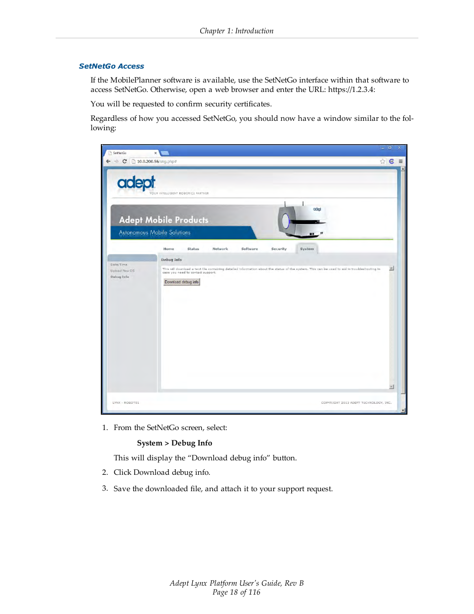 Adept Lynx Platform User Manual | Page 18 / 116