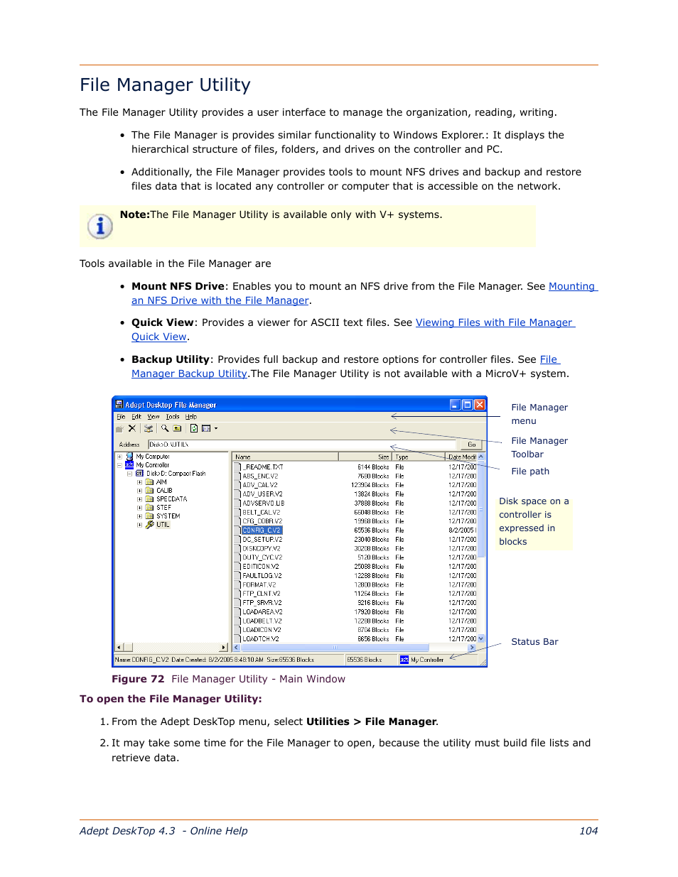 File manager utility | Adept DeskTop 4.3 User Manual | Page 104 / 166