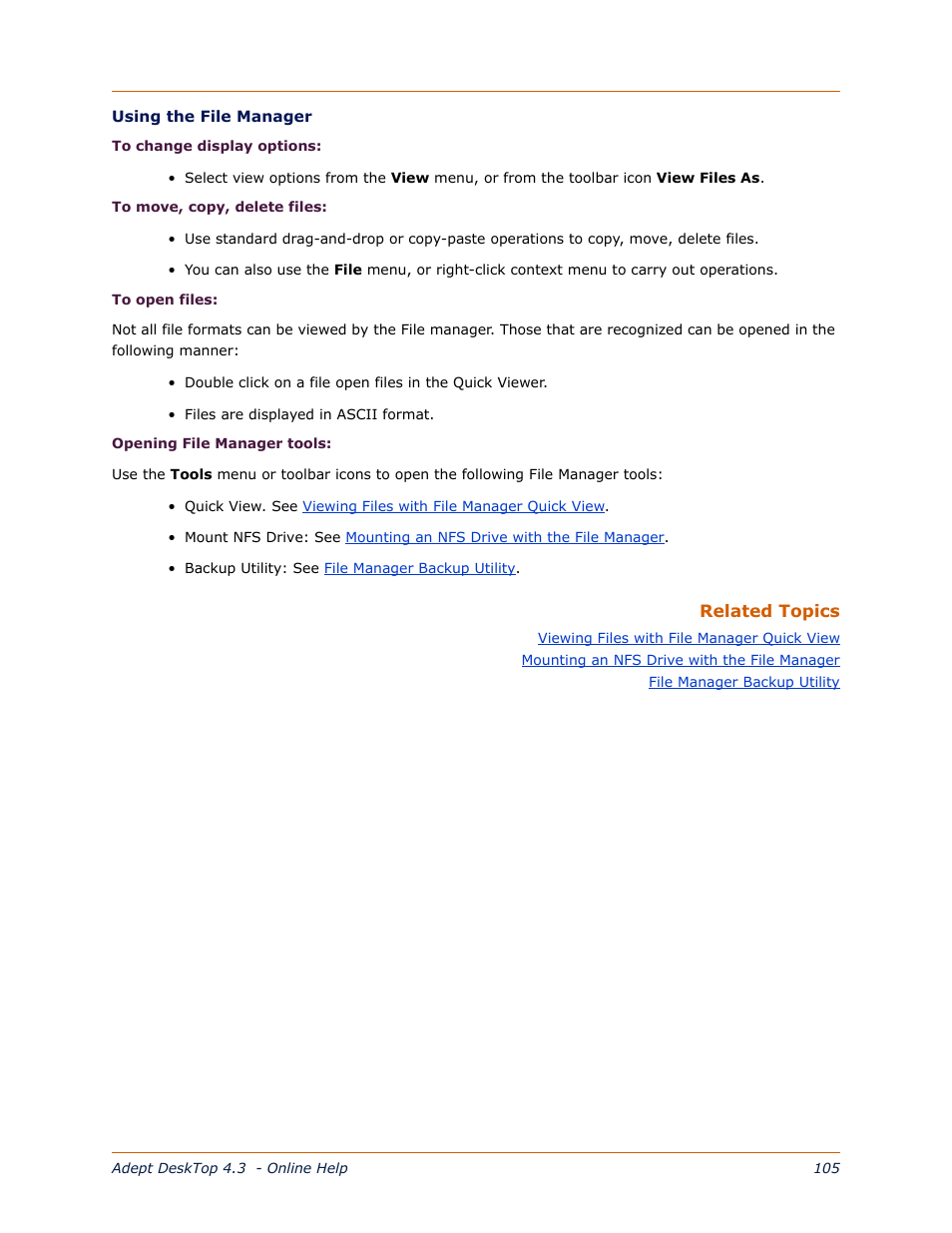 Adept DeskTop 4.3 User Manual | Page 105 / 166