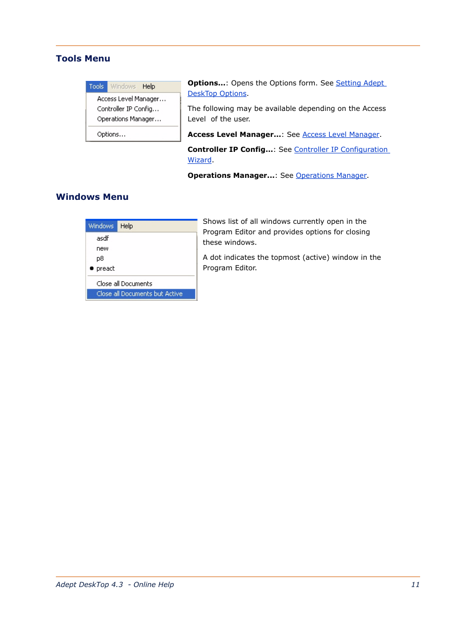 Adept DeskTop 4.3 User Manual | Page 11 / 166