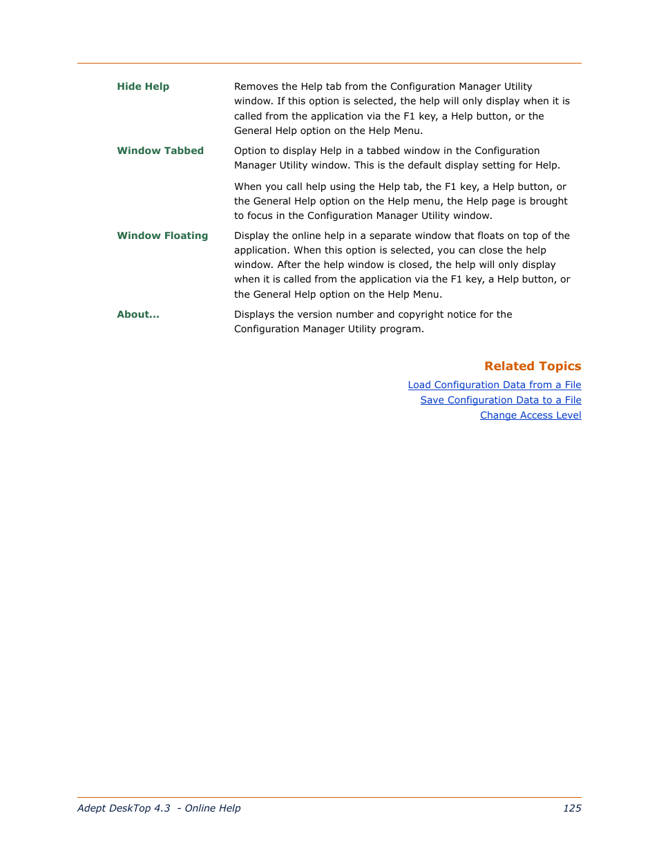 Adept DeskTop 4.3 User Manual | Page 125 / 166