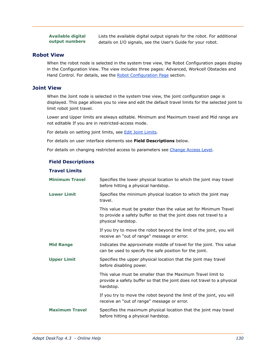 Joint view, T node, the, Robot view | And a | Adept DeskTop 4.3 User Manual | Page 130 / 166