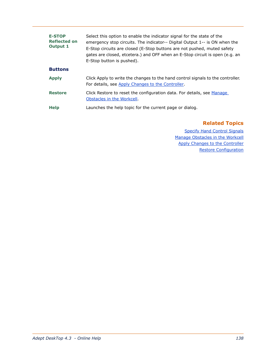 Adept DeskTop 4.3 User Manual | Page 138 / 166