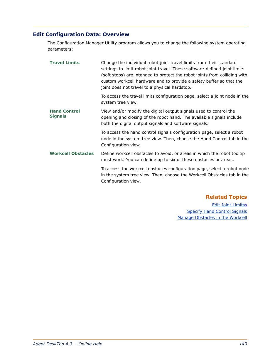 Adept DeskTop 4.3 User Manual | Page 149 / 166
