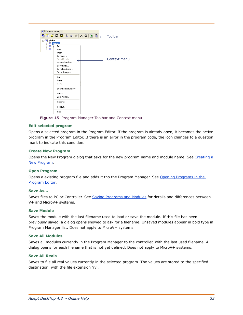 Adept DeskTop 4.3 User Manual | Page 33 / 166