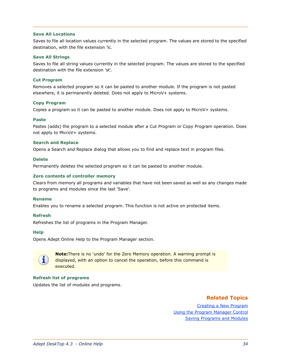 Adept DeskTop 4.3 User Manual | Page 34 / 166