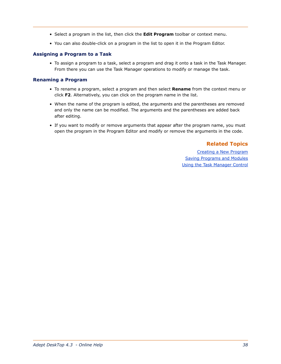 Adept DeskTop 4.3 User Manual | Page 38 / 166