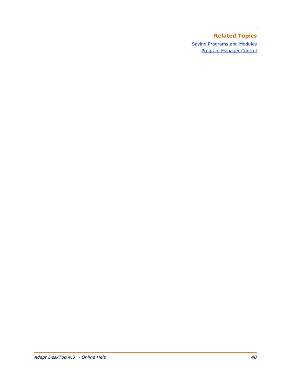 Adept DeskTop 4.3 User Manual | Page 40 / 166