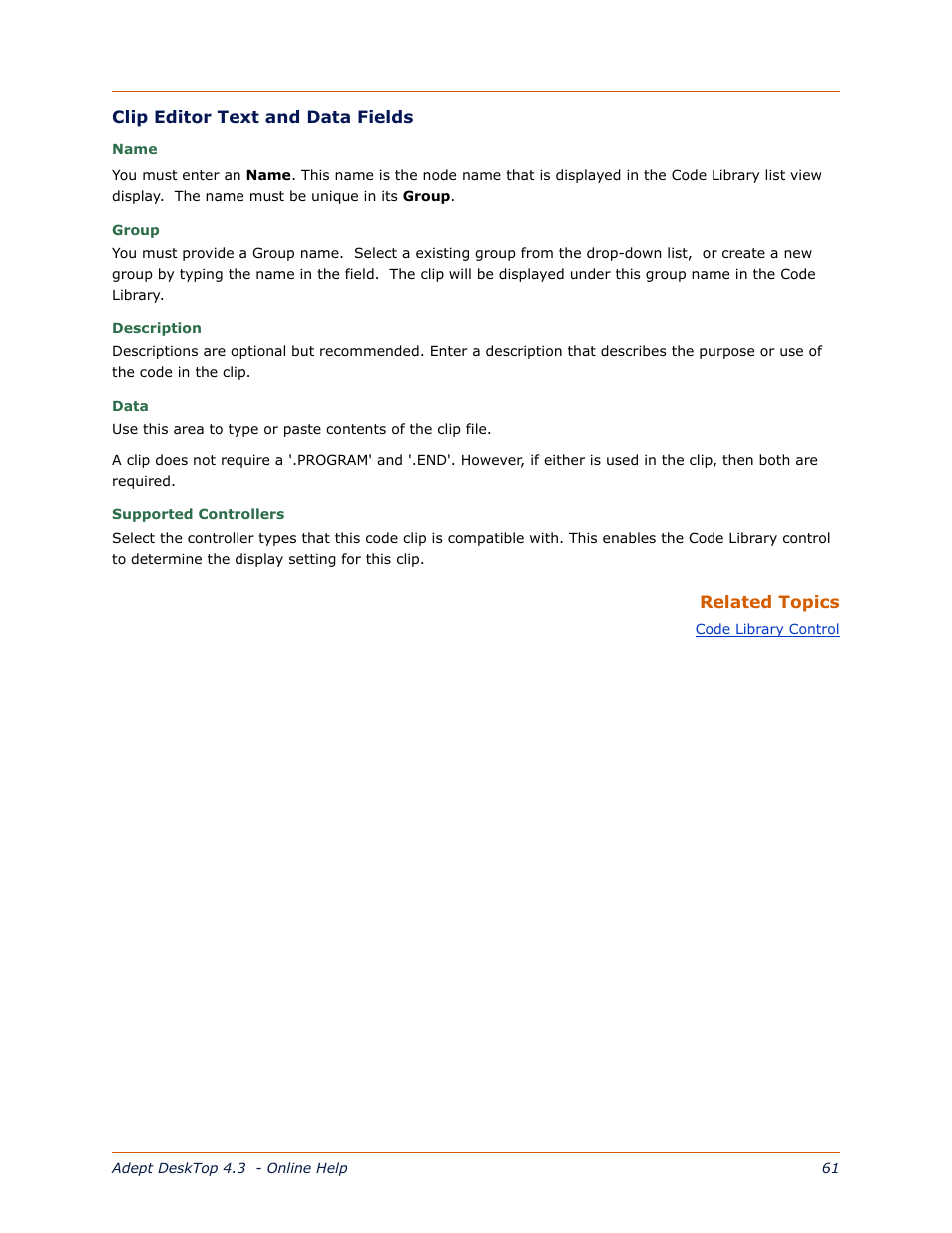 Adept DeskTop 4.3 User Manual | Page 61 / 166