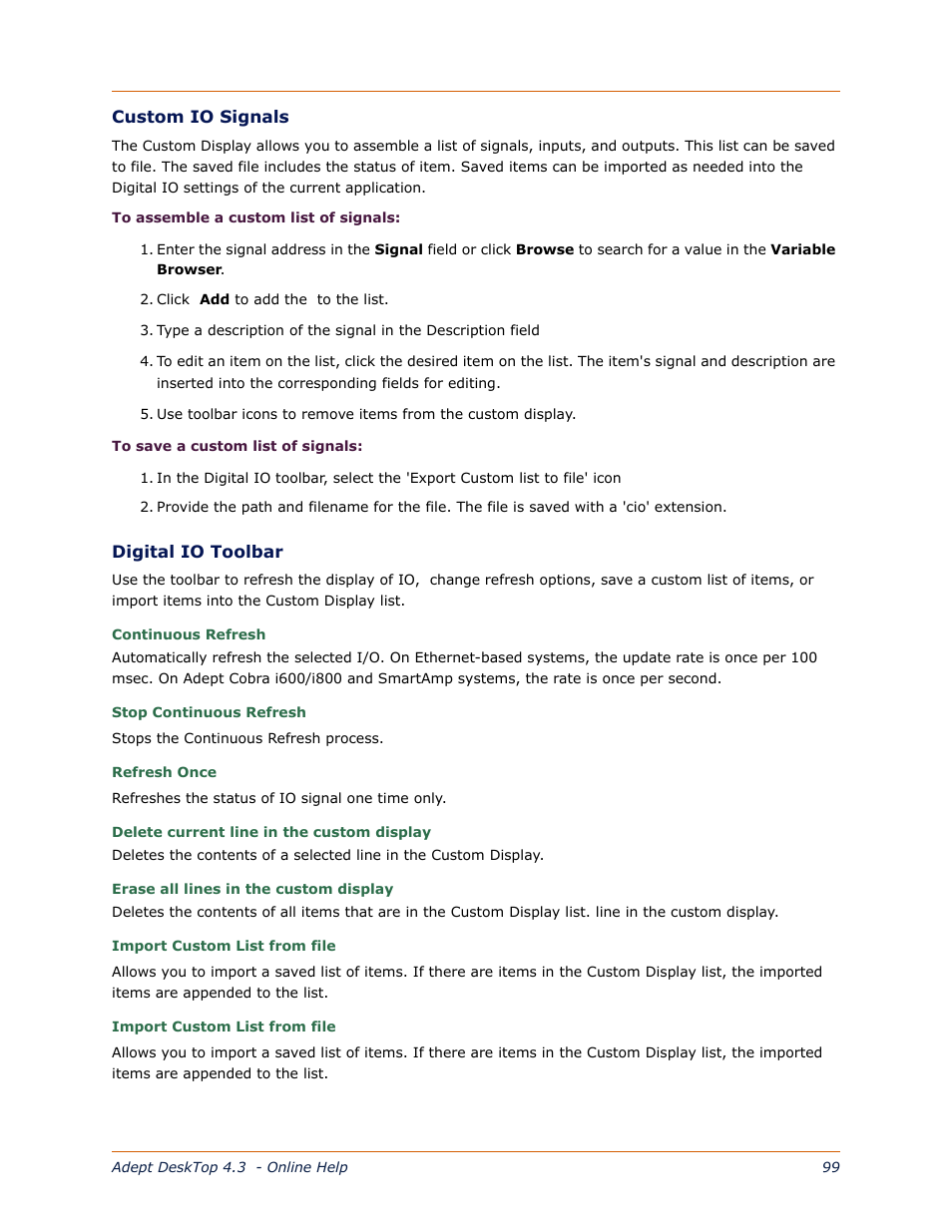 Adept DeskTop 4.3 User Manual | Page 99 / 166
