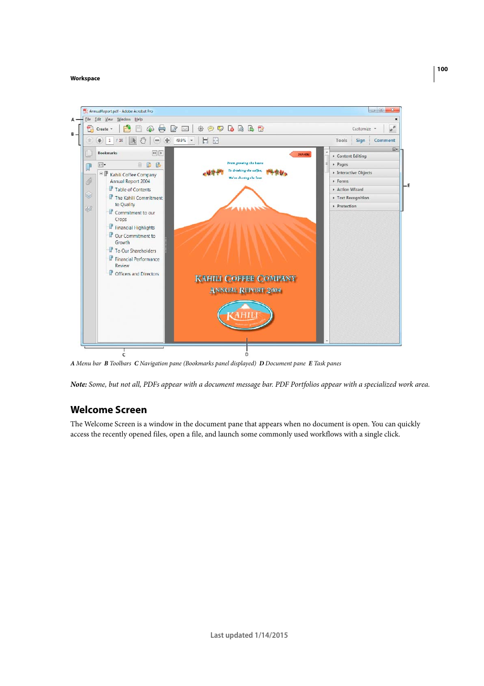 Welcome screen | Adobe Acrobat XI User Manual | Page 107 / 590