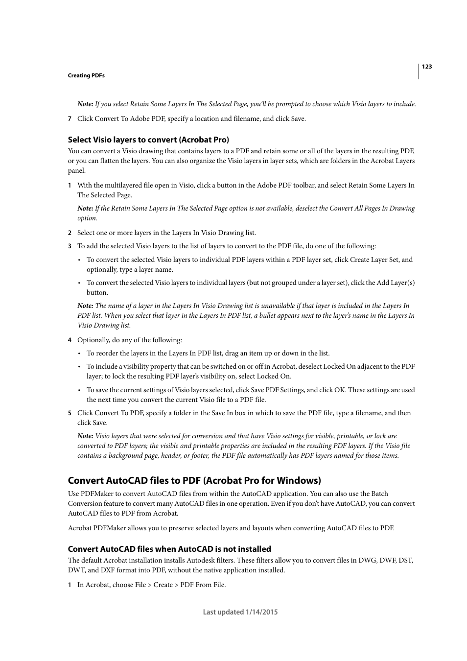 Select visio layers to convert (acrobat pro) | Adobe Acrobat XI User Manual | Page 130 / 590