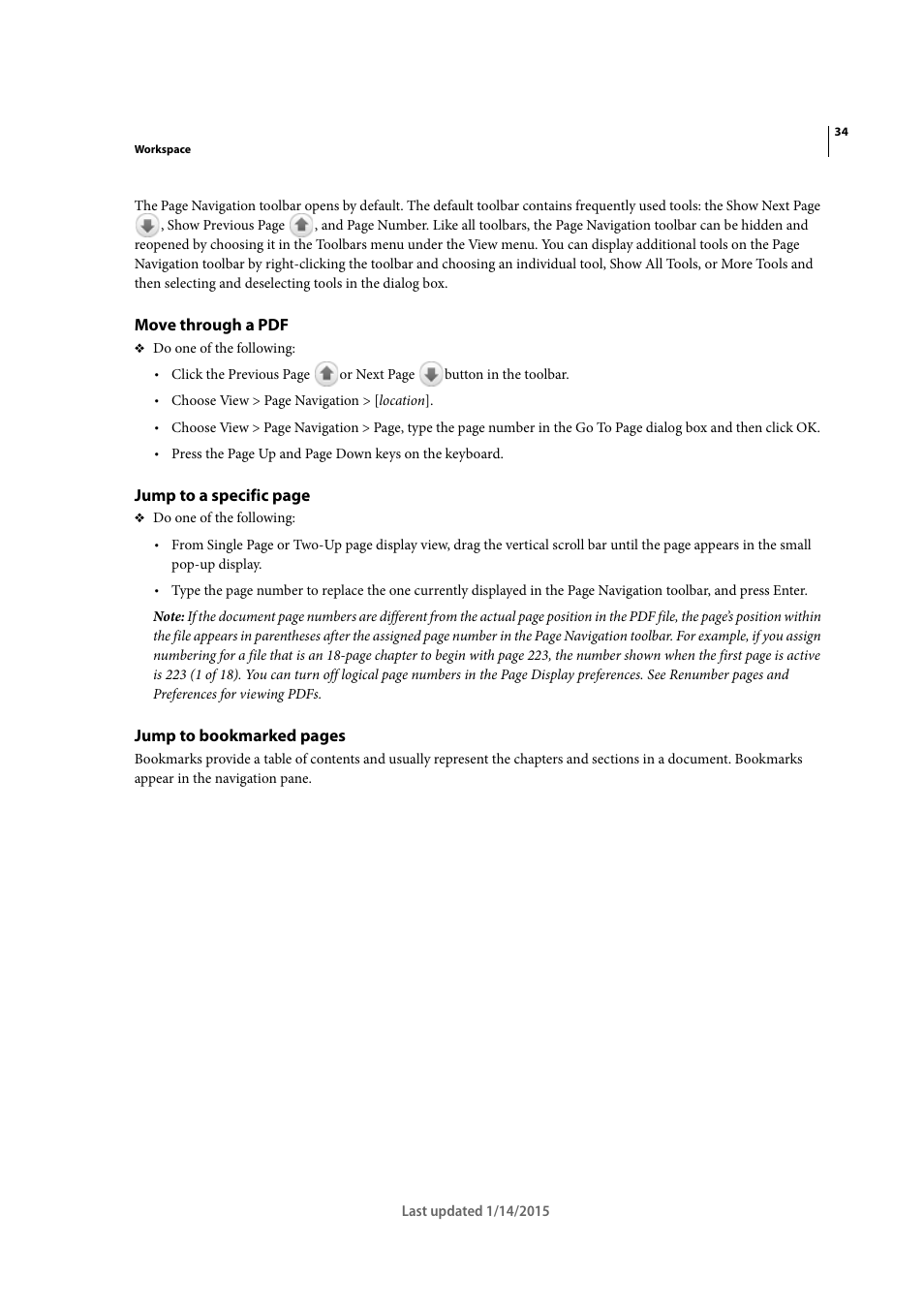 Move through a pdf | Adobe Acrobat XI User Manual | Page 41 / 590