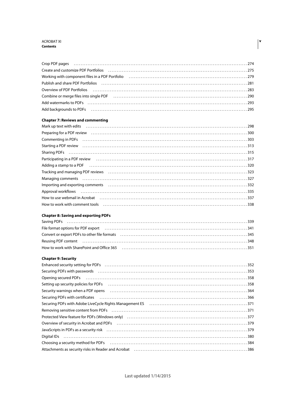 Adobe Acrobat XI User Manual | Page 5 / 590