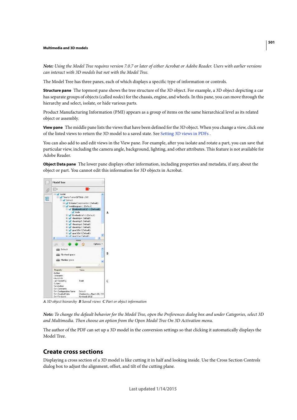 Create cross sections | Adobe Acrobat XI User Manual | Page 508 / 590