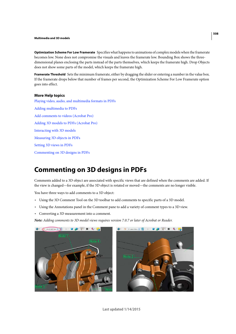 Commenting on 3d designs in pdfs | Adobe Acrobat XI User Manual | Page 515 / 590