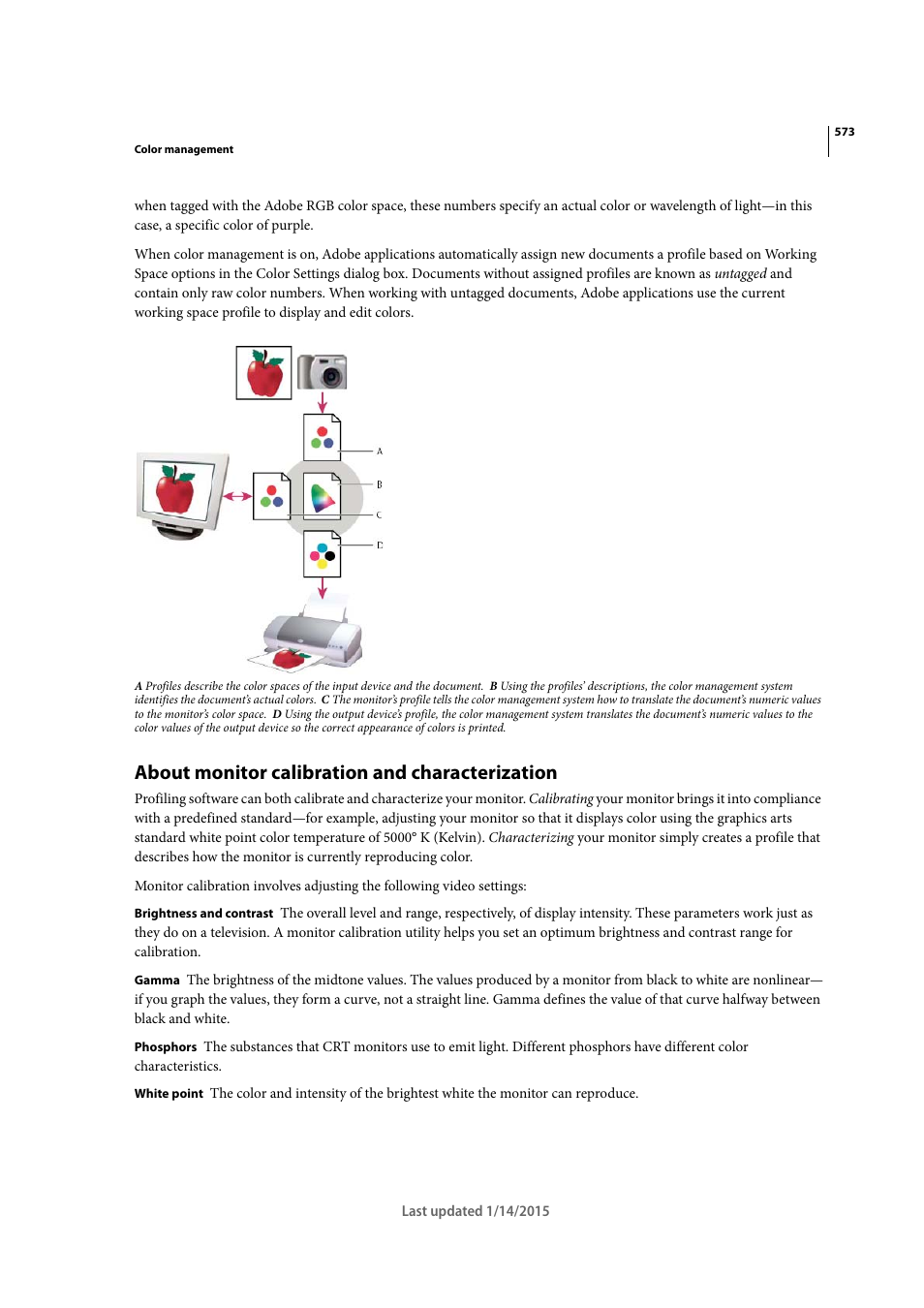 About monitor calibration and characterization | Adobe Acrobat XI User Manual | Page 580 / 590