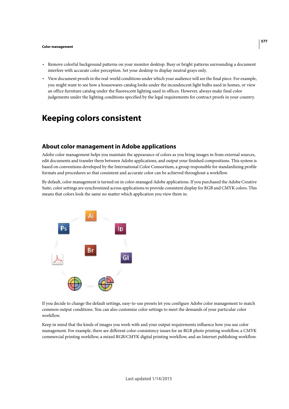 Keeping colors consistent, About color management in adobe applications | Adobe Acrobat XI User Manual | Page 584 / 590