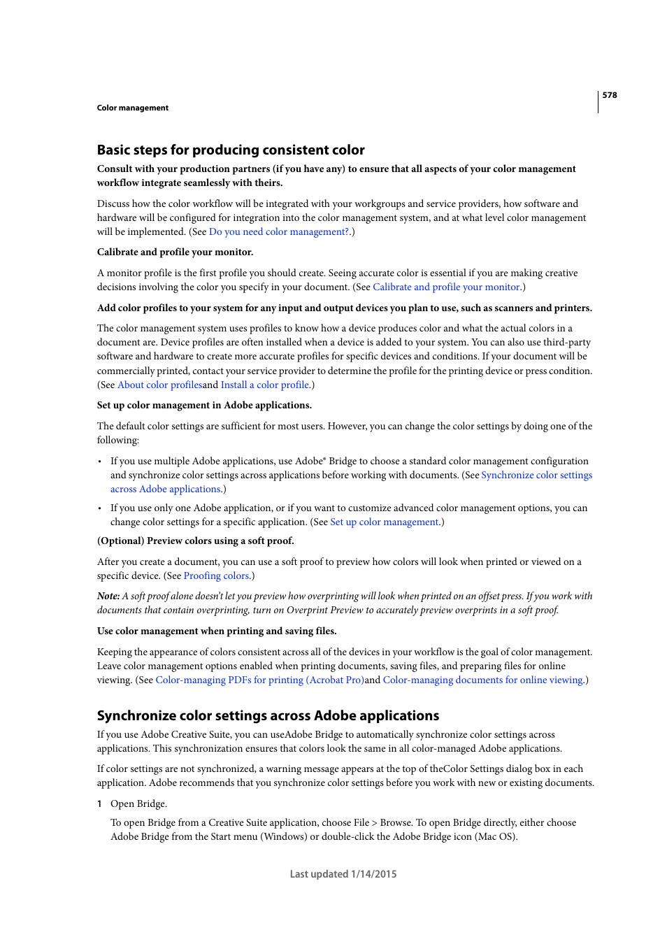 Basic steps for producing consistent color | Adobe Acrobat XI User Manual | Page 585 / 590