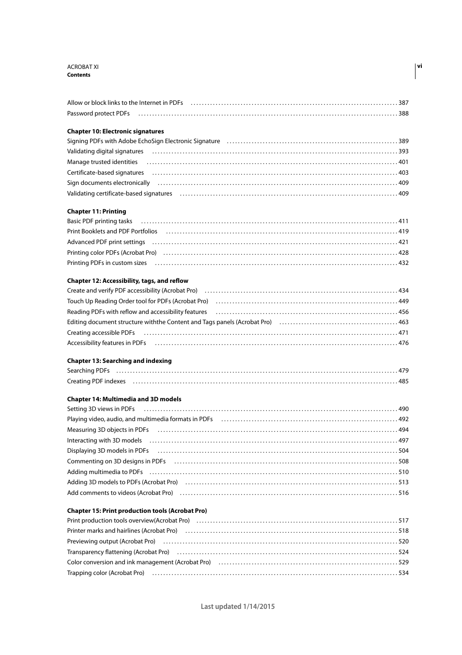 Adobe Acrobat XI User Manual | Page 6 / 590