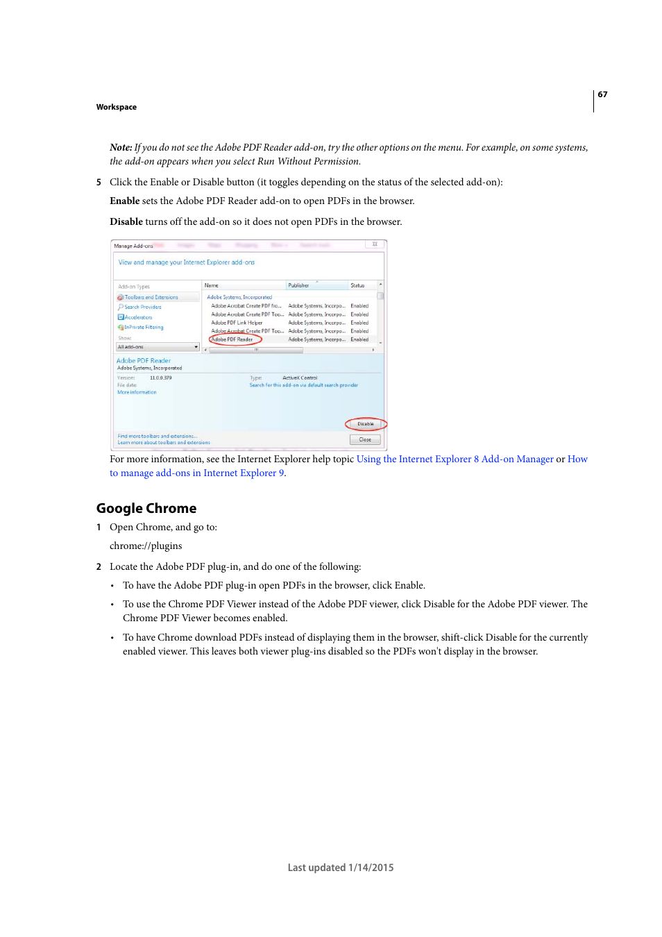 Google chrome | Adobe Acrobat XI User Manual | Page 74 / 590