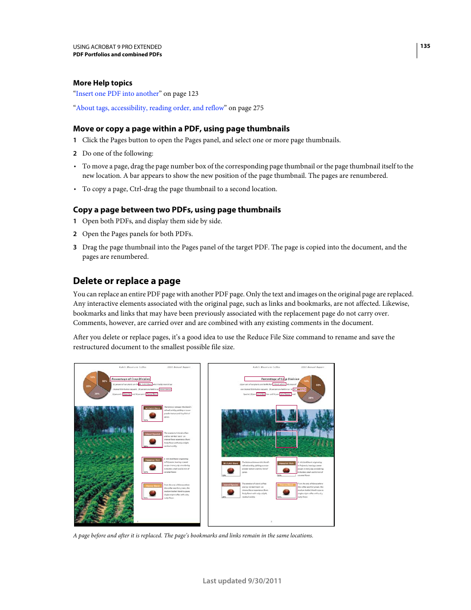 Delete or replace a page | Adobe Acrobat 9 PRO Extended User Manual | Page 141 / 546