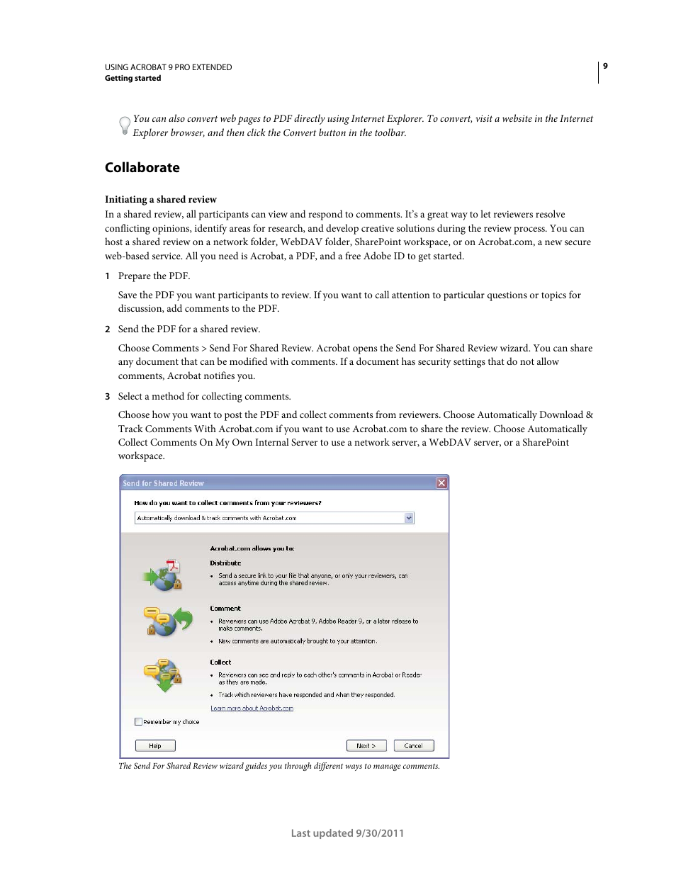 Collaborate | Adobe Acrobat 9 PRO Extended User Manual | Page 15 / 546