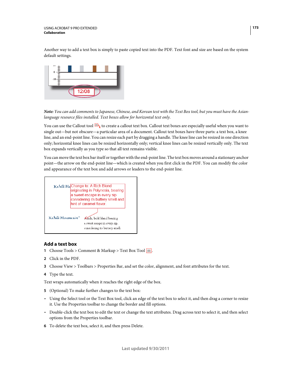 Add a text box | Adobe Acrobat 9 PRO Extended User Manual | Page 179 / 546