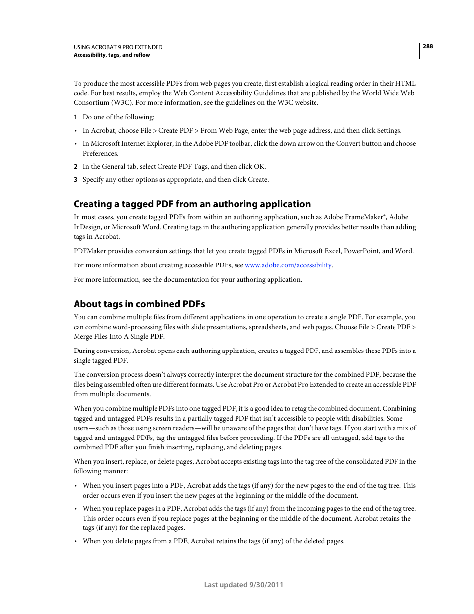 About tags in combined pdfs | Adobe Acrobat 9 PRO Extended User Manual | Page 294 / 546