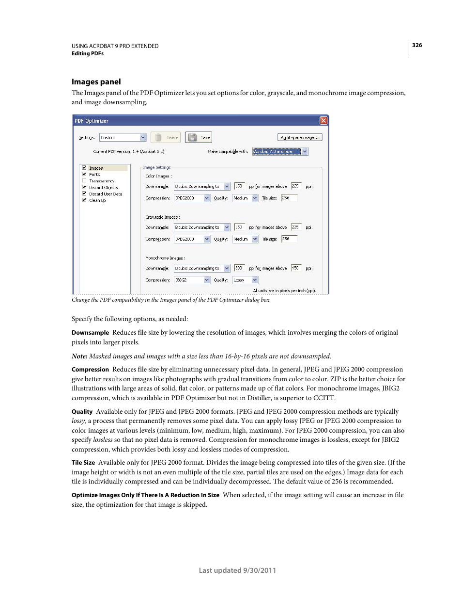 Images panel | Adobe Acrobat 9 PRO Extended User Manual | Page 332 / 546