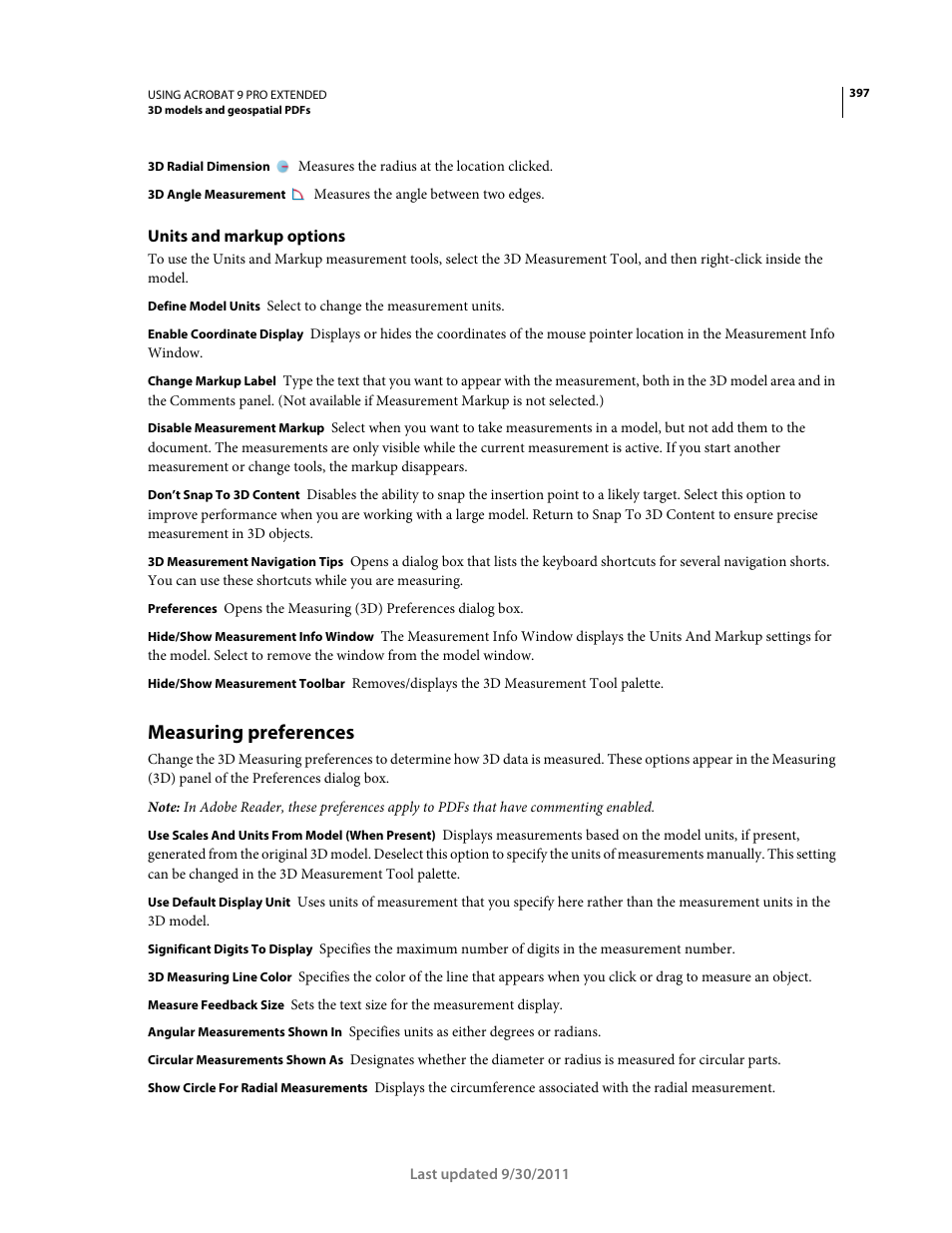 Units and markup options, Measuring preferences | Adobe Acrobat 9 PRO Extended User Manual | Page 403 / 546