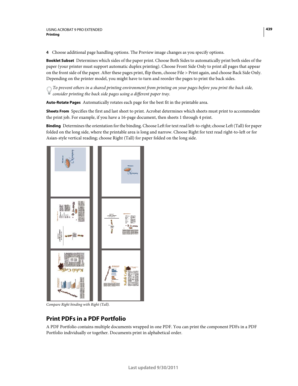 Print pdfs in a pdf portfolio | Adobe Acrobat 9 PRO Extended User Manual | Page 445 / 546