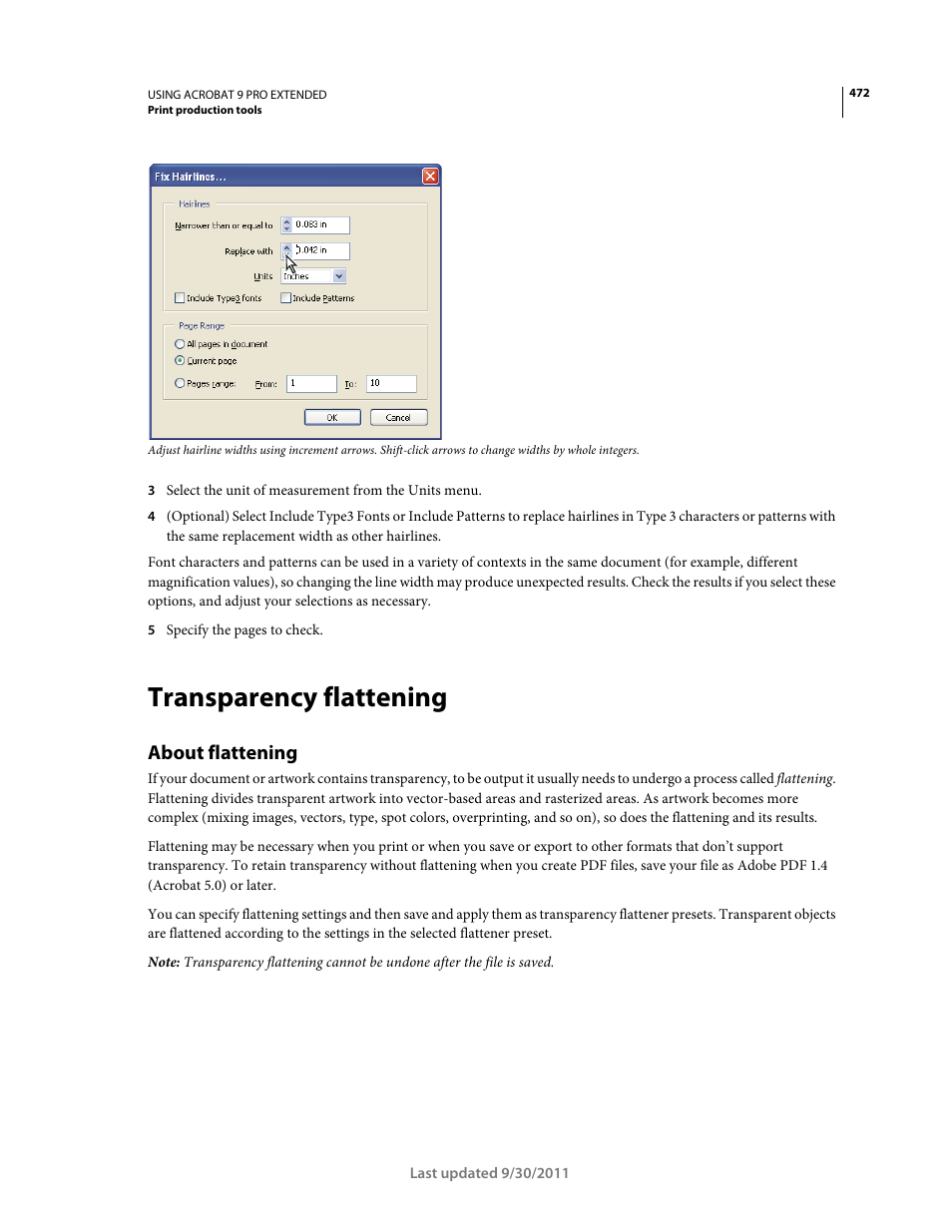 Transparency flattening, About flattening | Adobe Acrobat 9 PRO Extended User Manual | Page 478 / 546