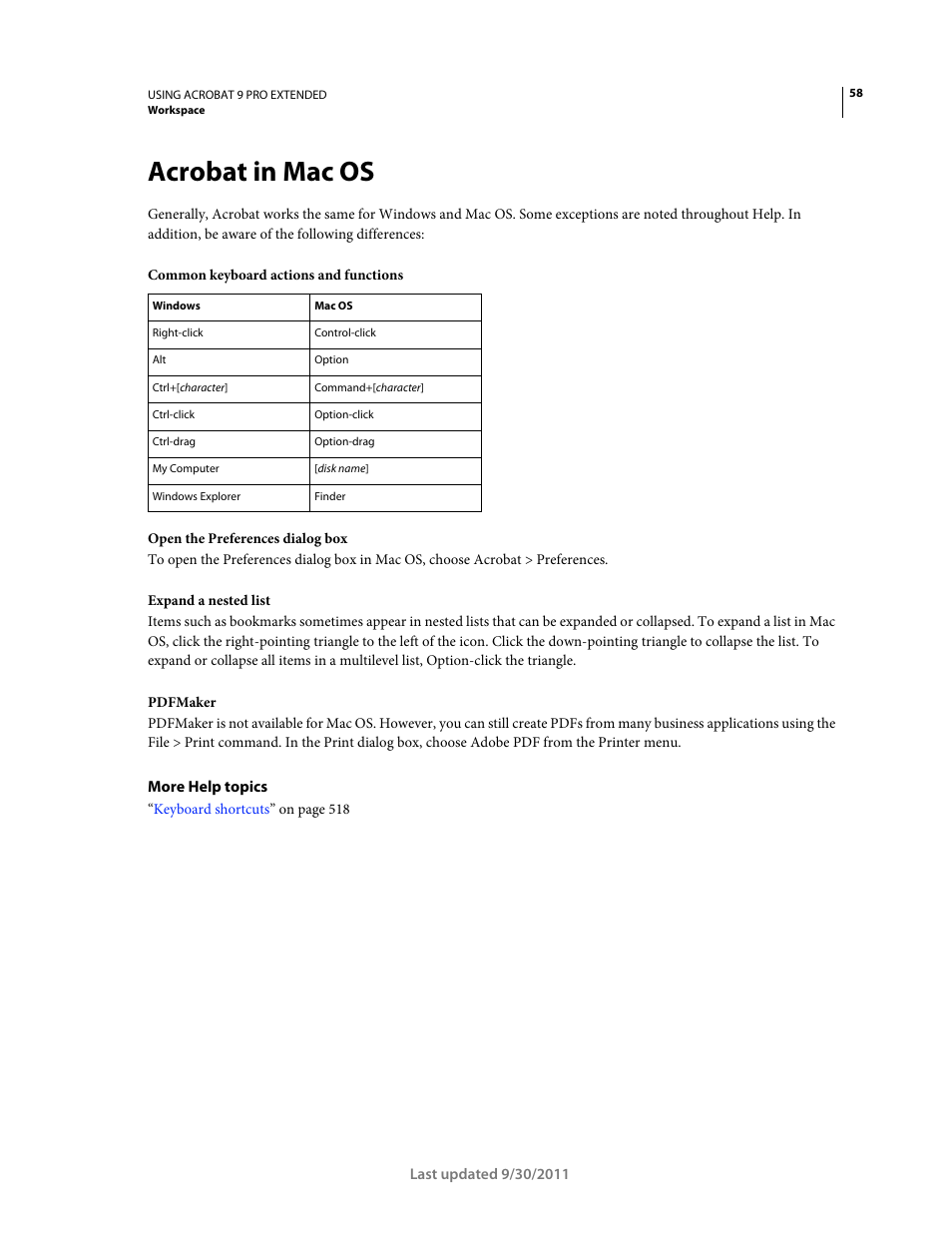 Acrobat in mac os | Adobe Acrobat 9 PRO Extended User Manual | Page 64 / 546