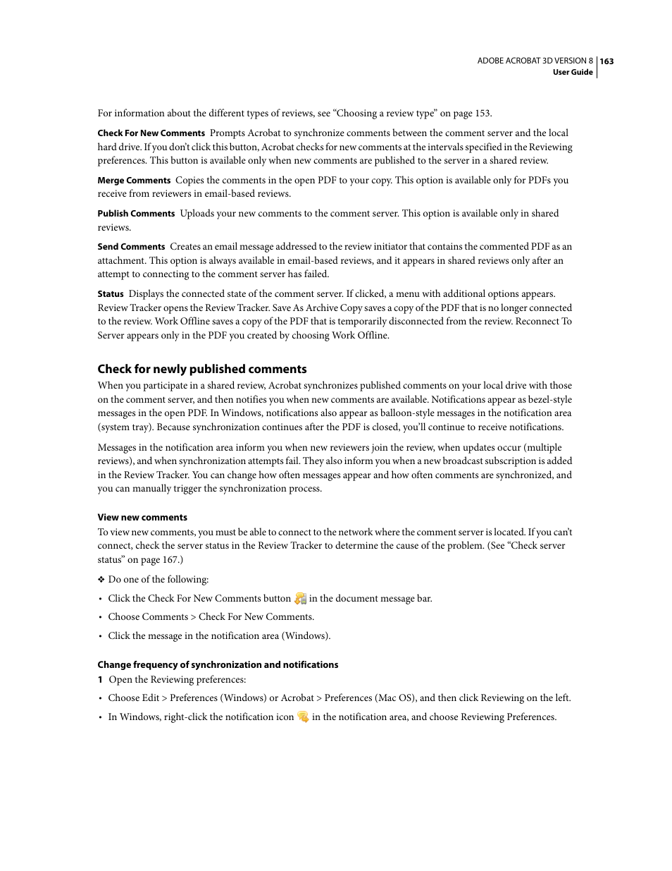Check for newly published comments | Adobe Acrobat 8 3D User Manual | Page 170 / 600