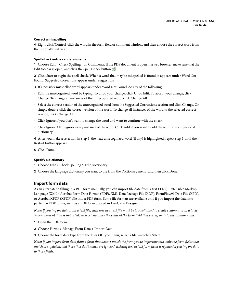 Import form data | Adobe Acrobat 8 3D User Manual | Page 211 / 600