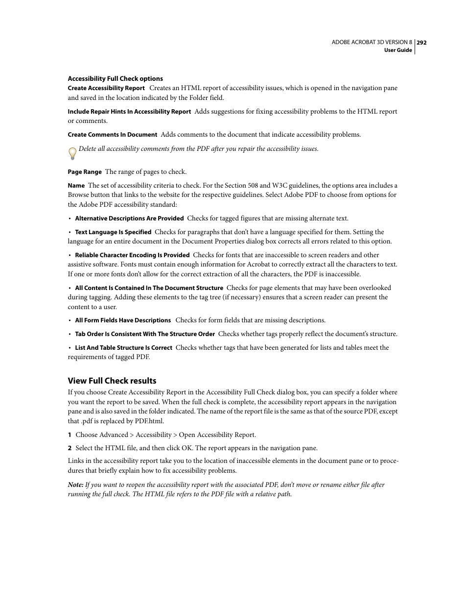 View full check results | Adobe Acrobat 8 3D User Manual | Page 299 / 600