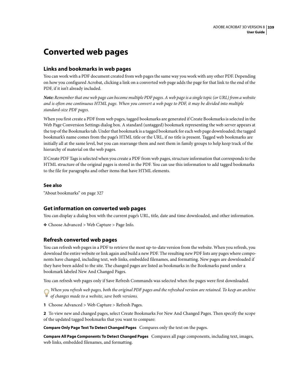 Converted web pages | Adobe Acrobat 8 3D User Manual | Page 346 / 600