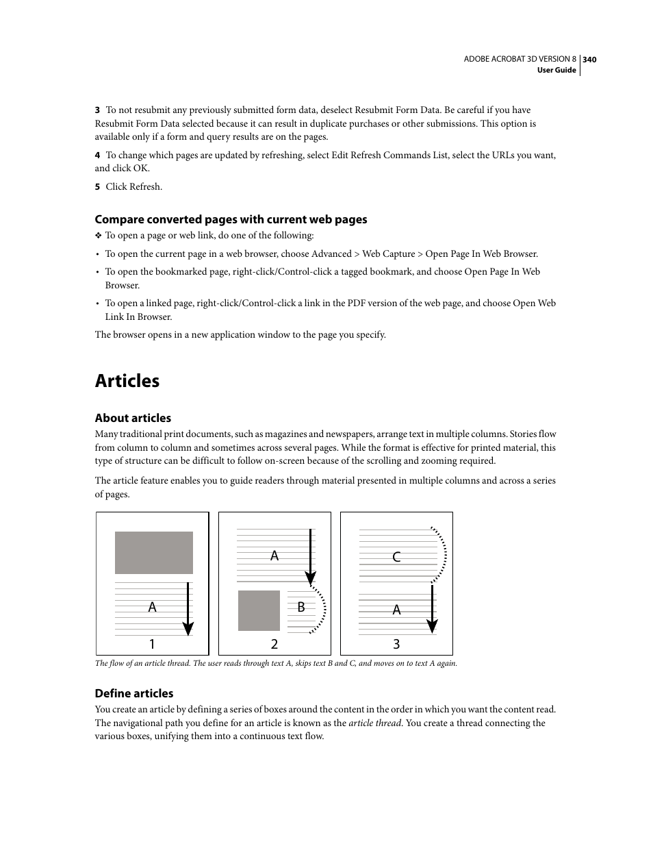 Articles, About articles, Define articles | 1a 3 a c 2 a b | Adobe Acrobat 8 3D User Manual | Page 347 / 600