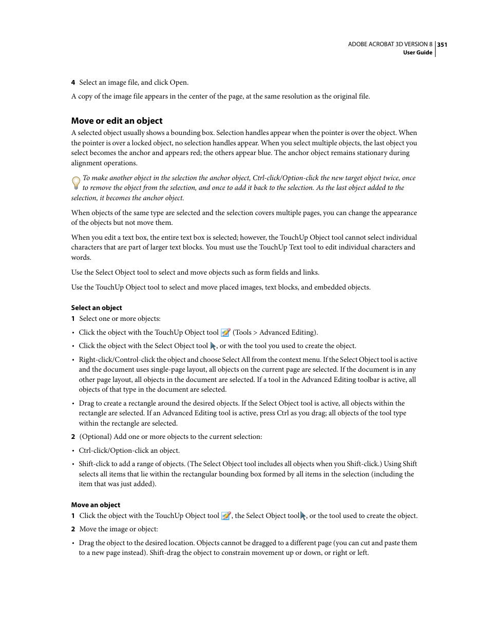 Move or edit an object | Adobe Acrobat 8 3D User Manual | Page 358 / 600