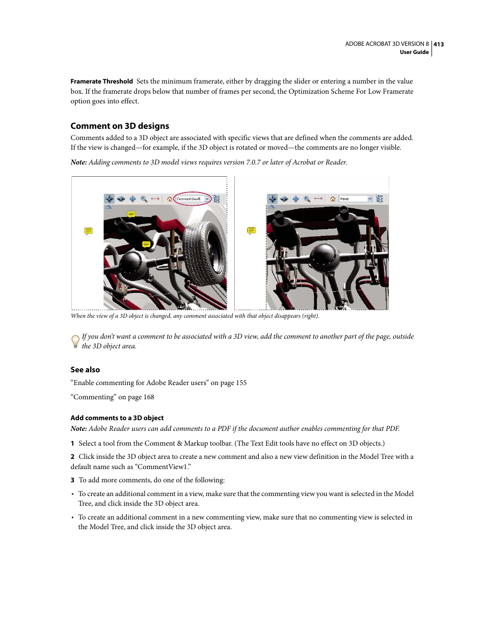 Comment on 3d designs | Adobe Acrobat 8 3D User Manual | Page 420 / 600