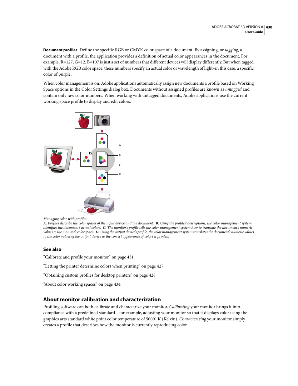 About monitor calibration and characterization | Adobe Acrobat 8 3D User Manual | Page 437 / 600