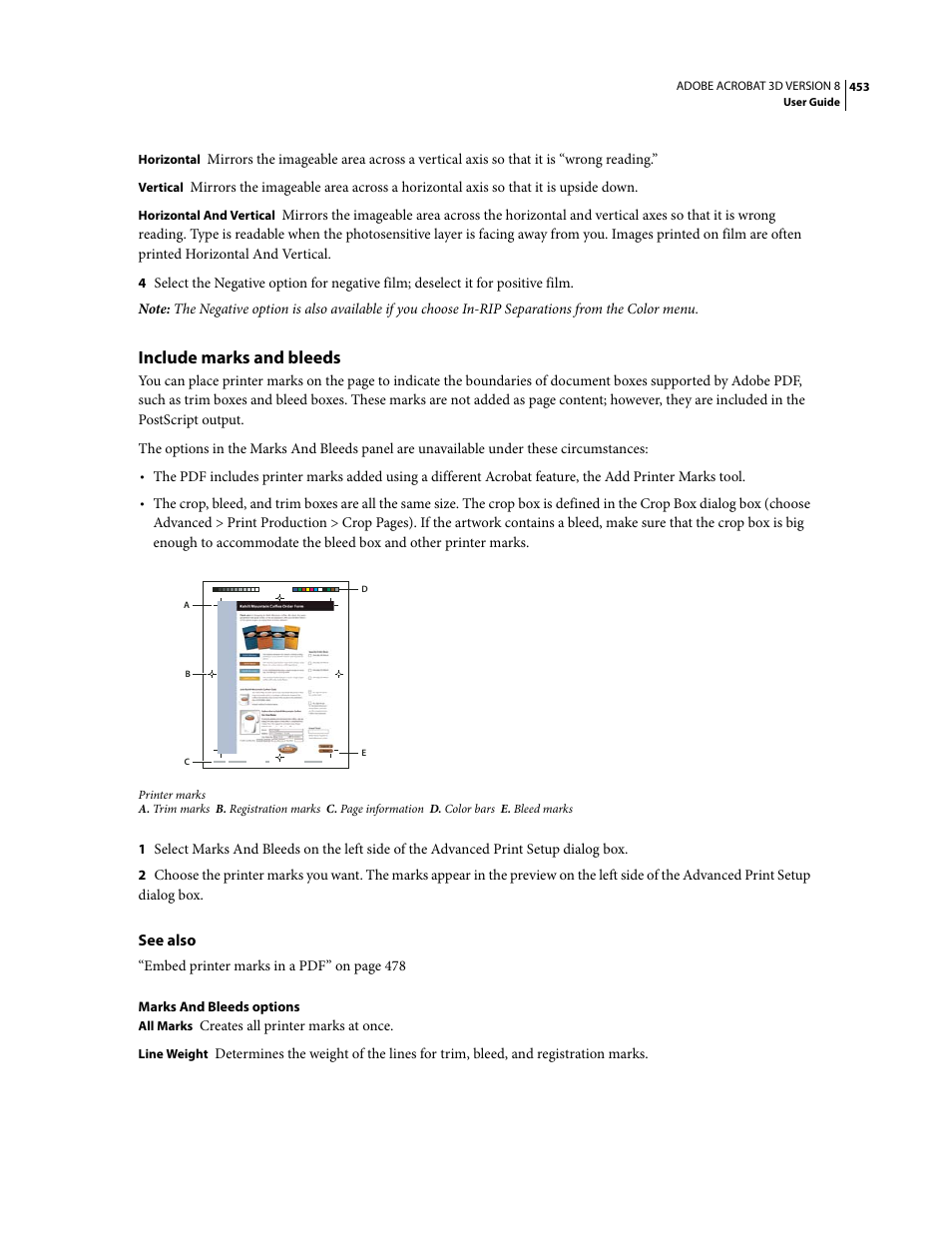 Include marks and bleeds | Adobe Acrobat 8 3D User Manual | Page 460 / 600