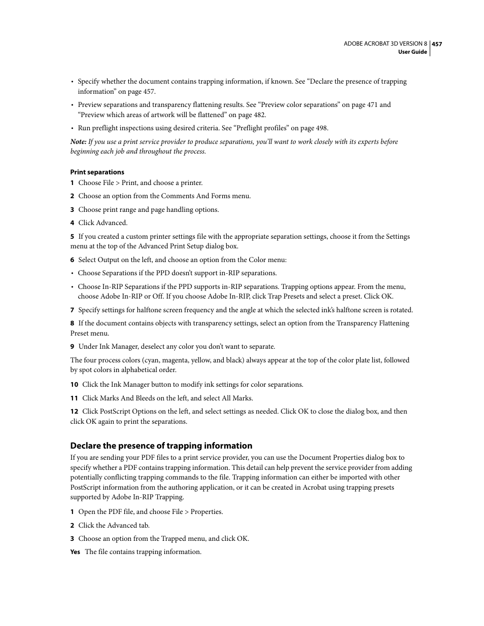 Declare the presence of trapping information | Adobe Acrobat 8 3D User Manual | Page 464 / 600