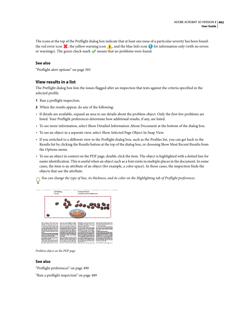 View results in a list | Adobe Acrobat 8 3D User Manual | Page 499 / 600