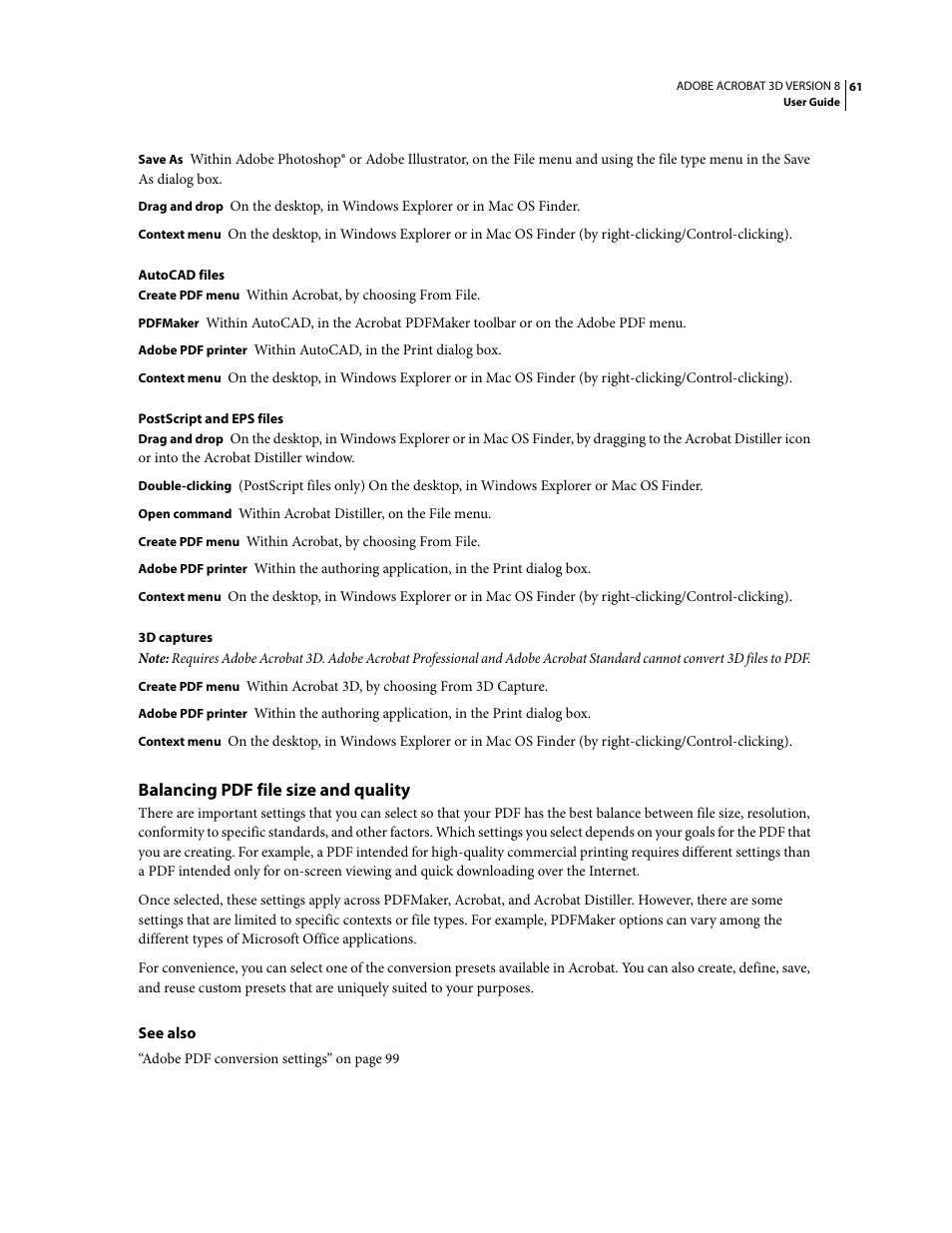 Balancing pdf file size and quality | Adobe Acrobat 8 3D User Manual | Page 68 / 600