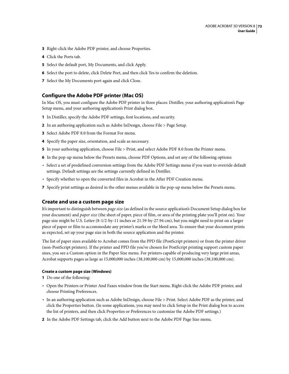 Configure the adobe pdf printer (mac os) | Adobe Acrobat 8 3D User Manual | Page 80 / 600