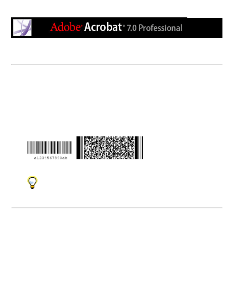 About typing in forms with barcodes, Bar codes, in forms, Bar codes | Adobe Acrobat 7 Professional User Manual | Page 234 / 793