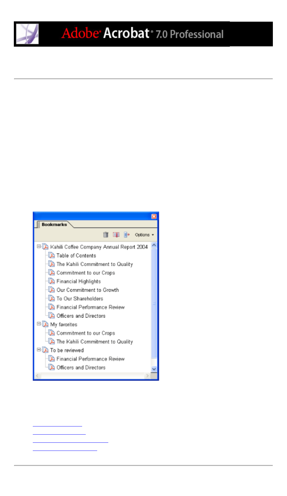 Using bookmarks | Adobe Acrobat 7 Professional User Manual | Page 429 / 793