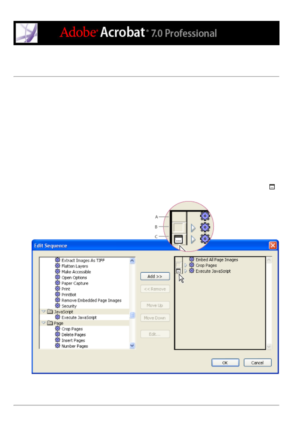Making batch sequences interactive, Adding interactive pauses, Pauses, inserting in batch sequences | Adobe Acrobat 7 Professional User Manual | Page 519 / 793